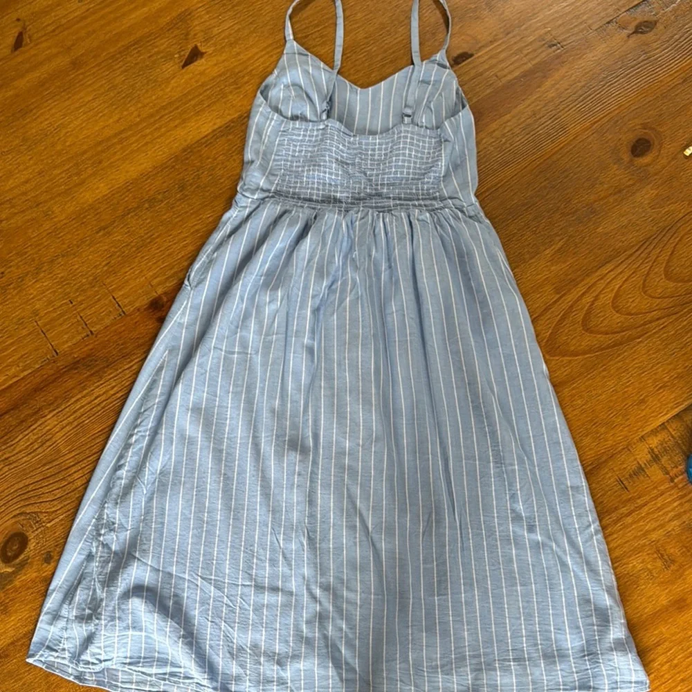 Blue and White Striped Dress - Picture 3 of 5